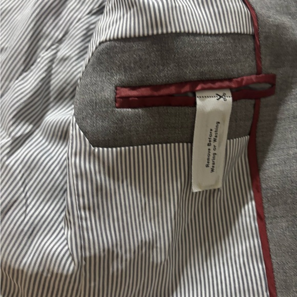 J. Crew Womens Wool Schoolboy Blazer Gold Button Gray Sz 4 - Picture 4 of 9